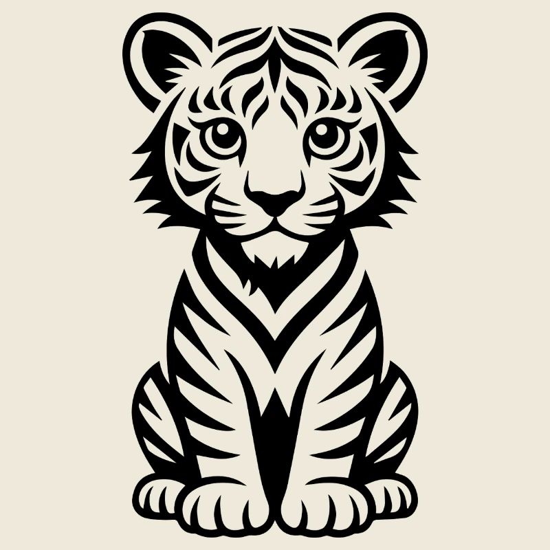 Tiger Lines Illustration