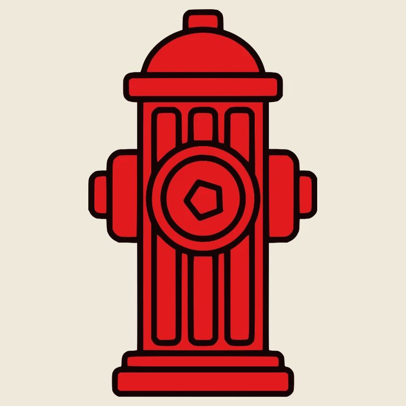 Classic Bold Red Fire Hydrant