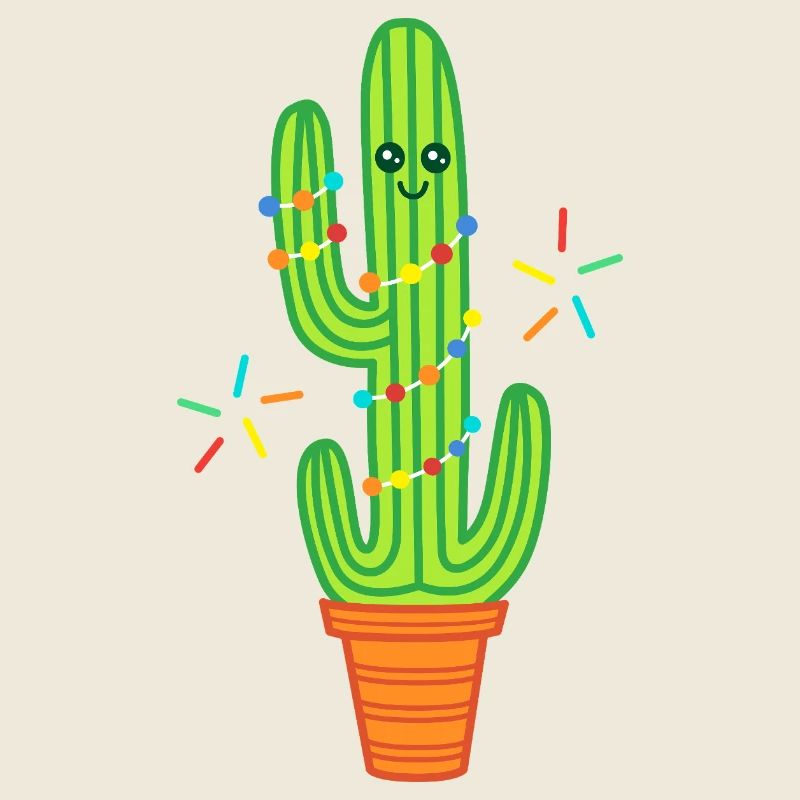 Mignonne bande dessinée Cactus Green