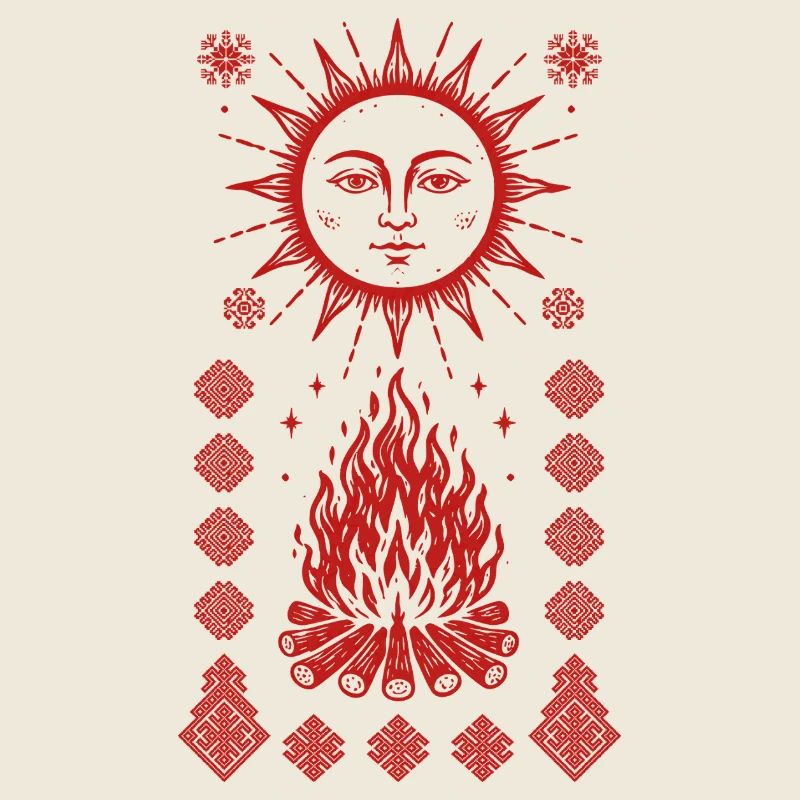 Noc Kupaly Fire Sun