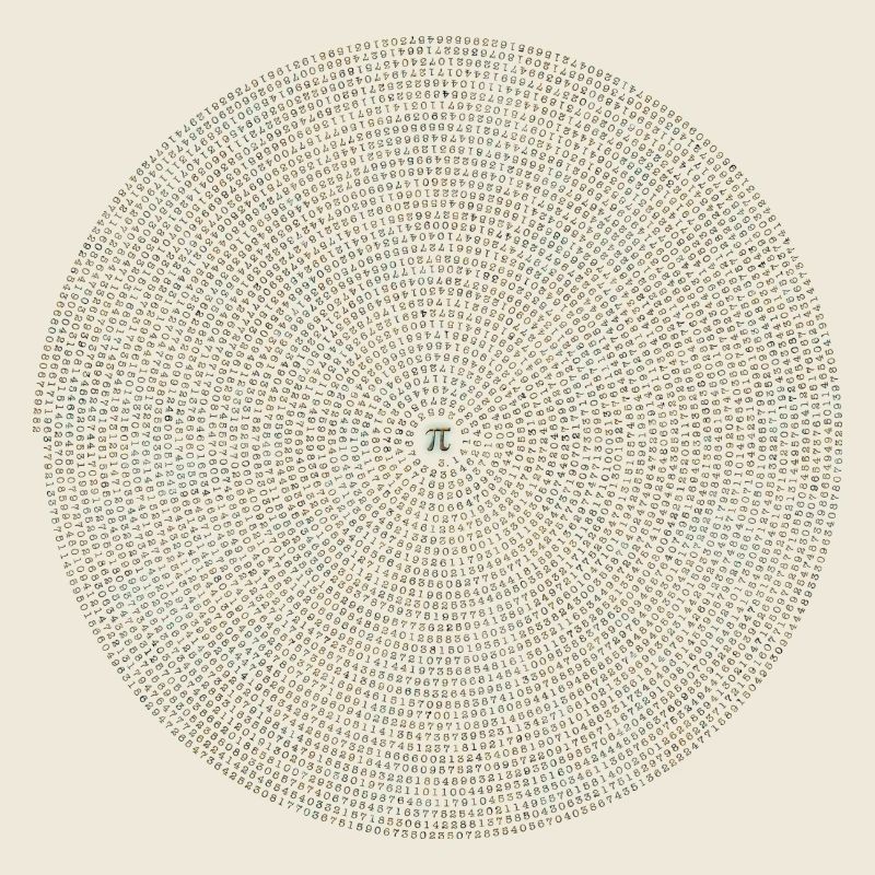 Pi mathematics gift math spiral circle irrational