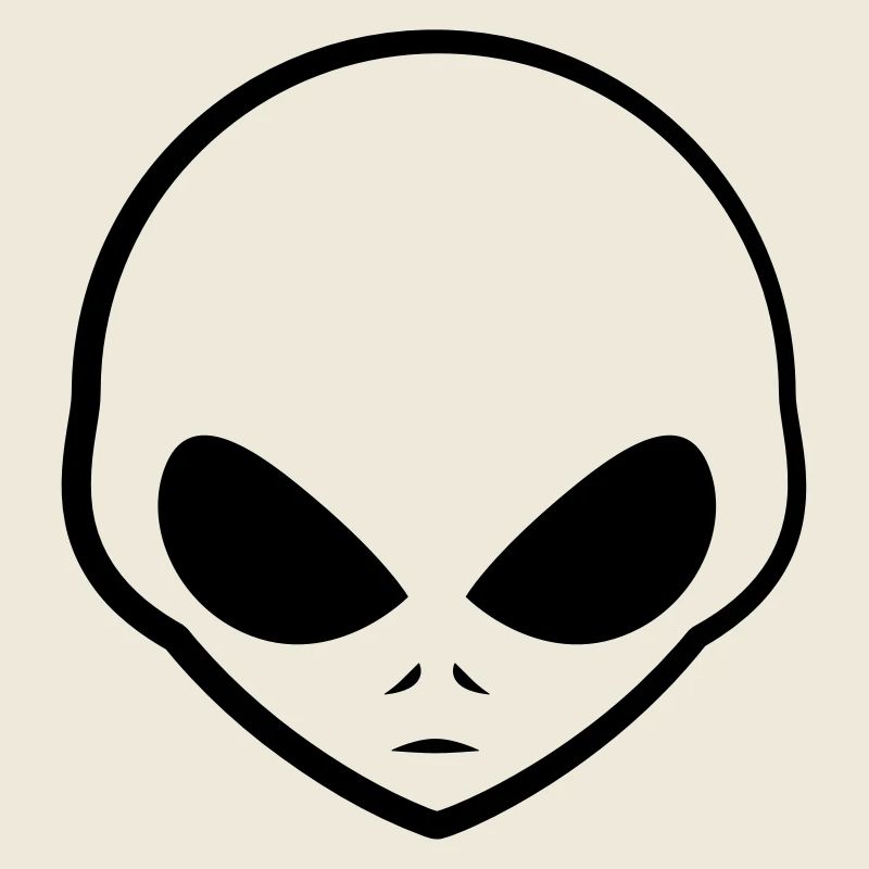 Cool Grey Alien Kopf Logo