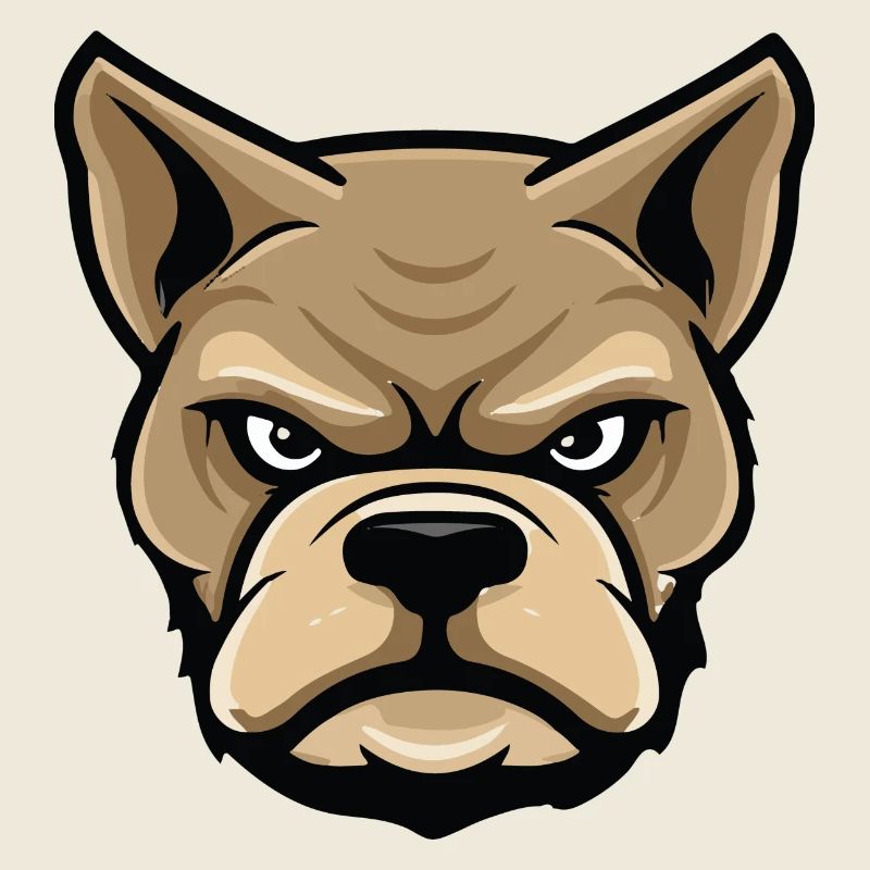 Tête de bande dessinée de chien