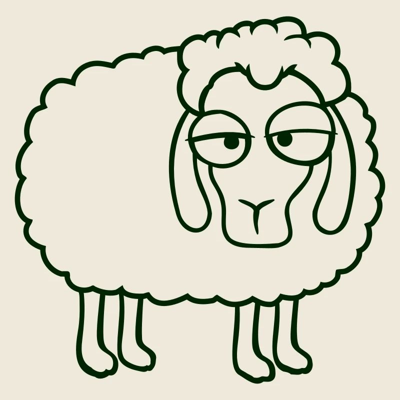 Sheep Tired Bored Look Sheep Lamb Sweet