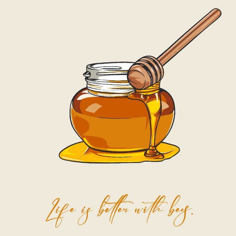 Life is better with bees // Illustration