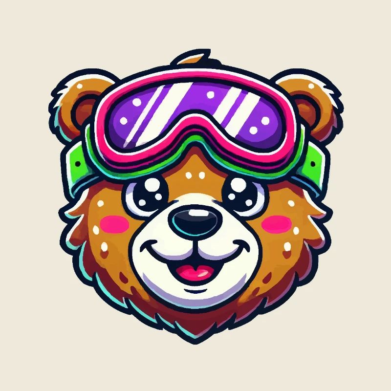 bär comic skibrille