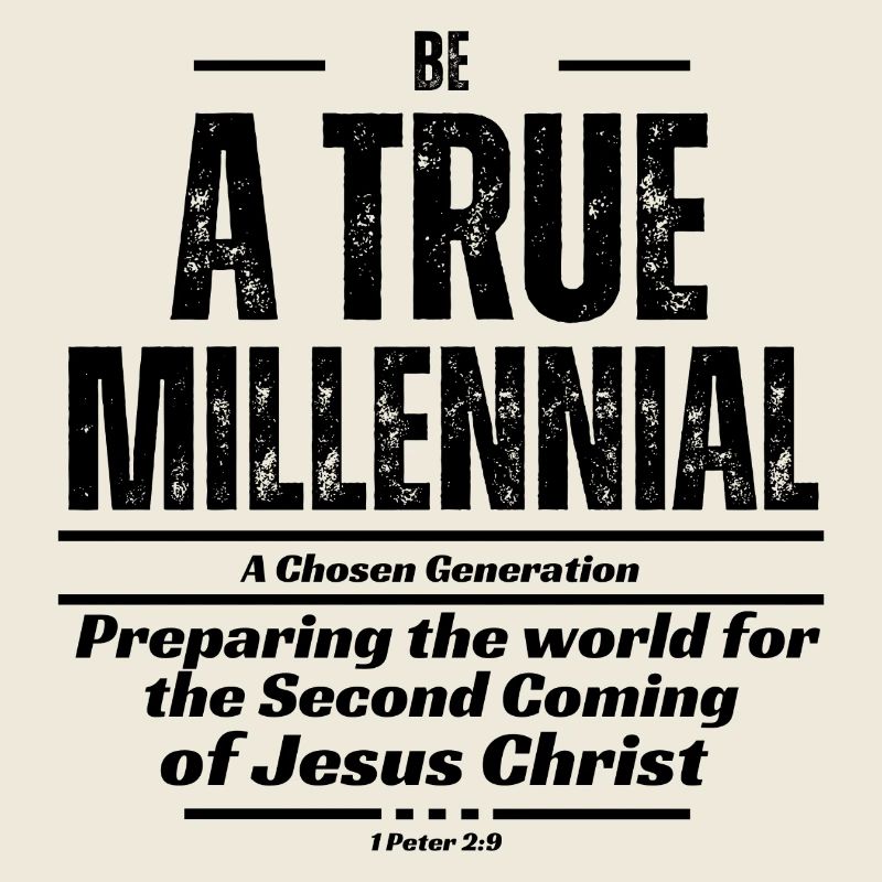 Sei ein wahrer Millennial - Schwarzer Text