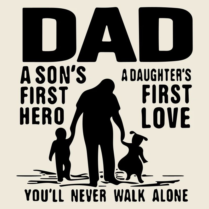 Papa, der erste Held eines Sohnes, die erste Liebe einer Tochter