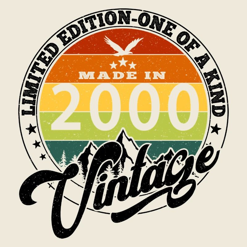 2000 Anniversary Born In 2000 Vintage Retro. Editio