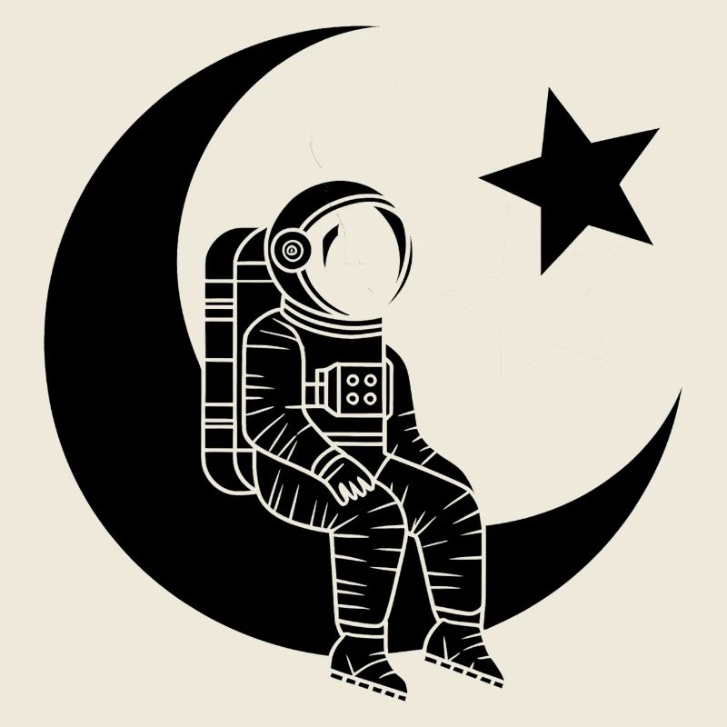 Mann des Mondes - Türkischer Astronaut Design