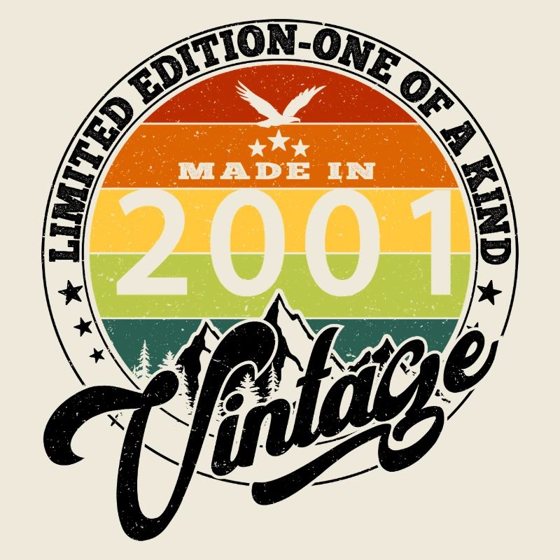 2001 Birthday Born in 2001 vintage Retro. Editio
