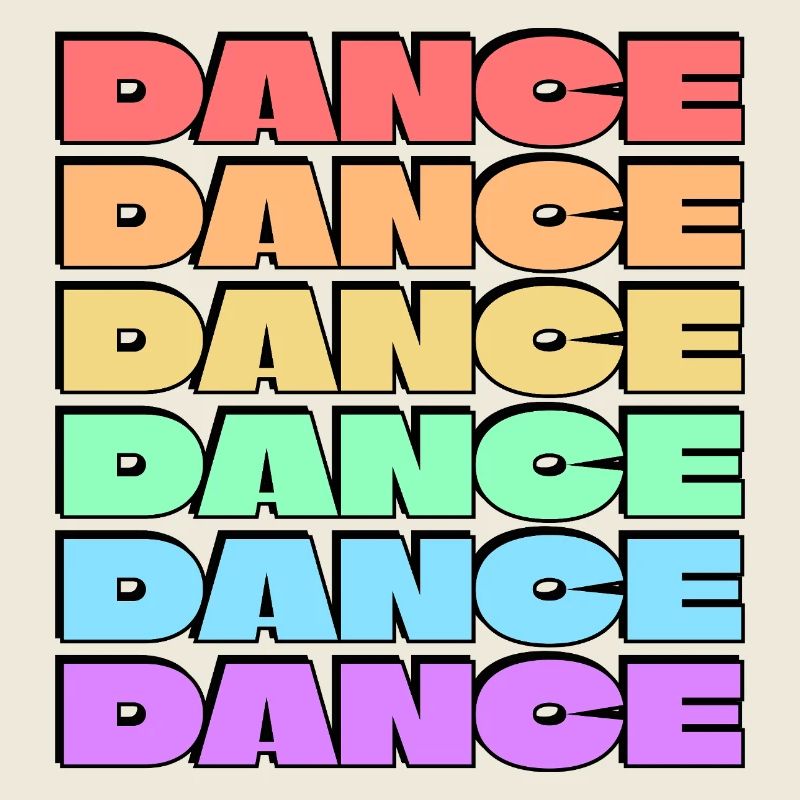 Dance gay pride 6 rainbow colors