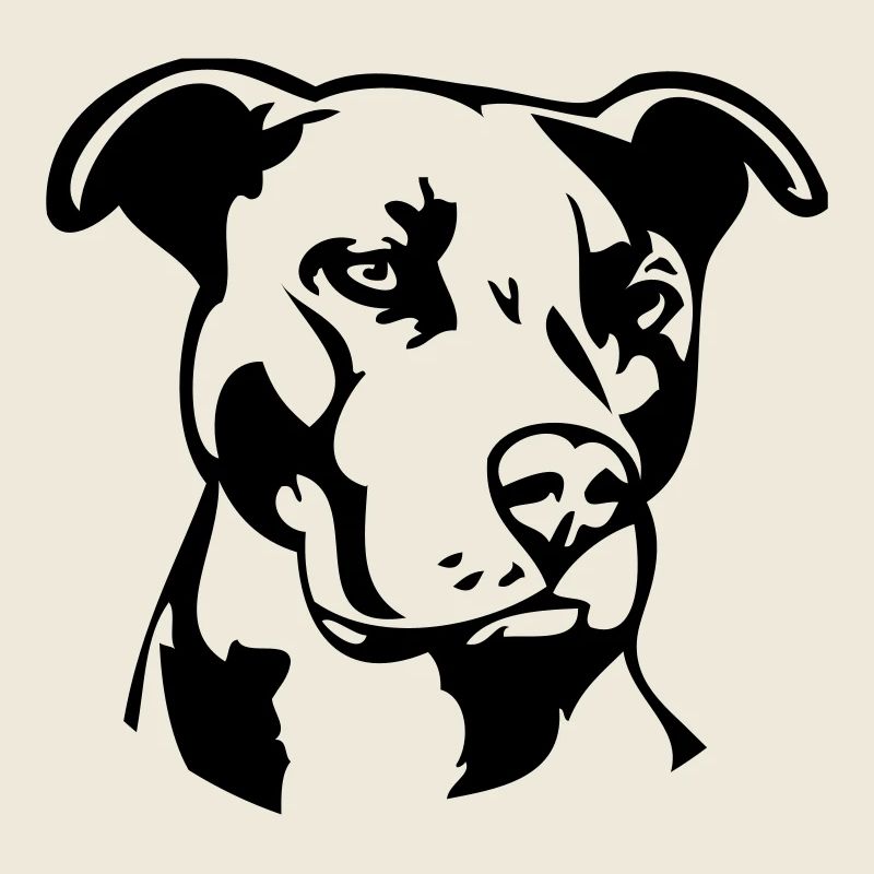 Pitbull einfarbig - Hund Kampfhund