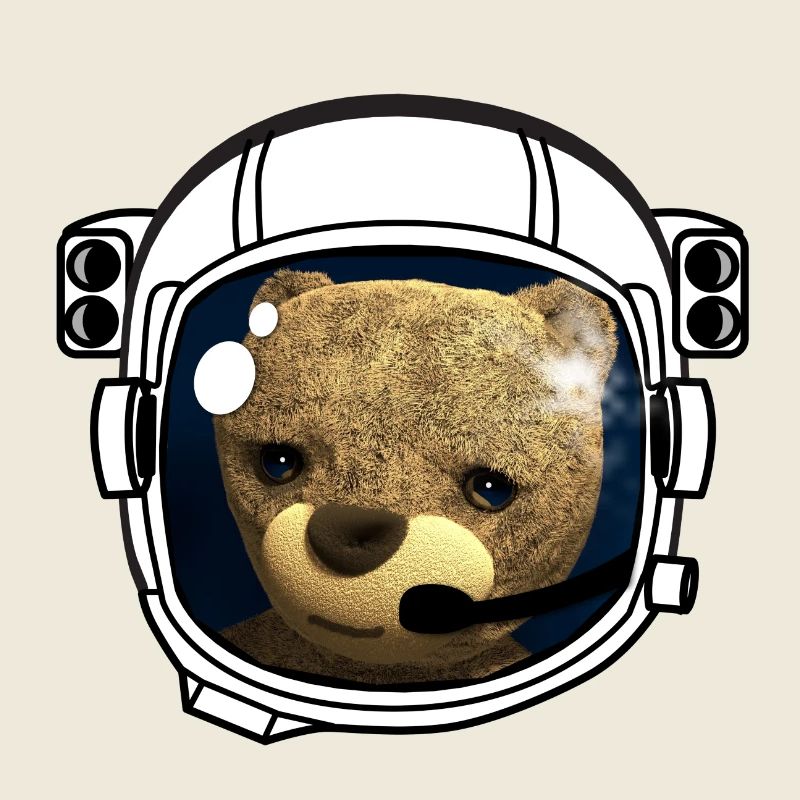 Bär Teddy Astronaut Space Raumschiff Helm trekki l