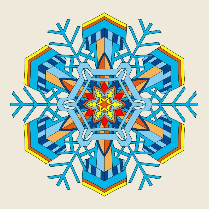 Mandala de flocons de neige