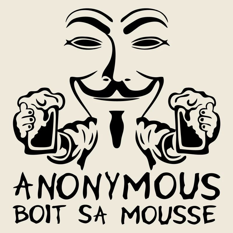 anonymous boit mousse biere alcool humou