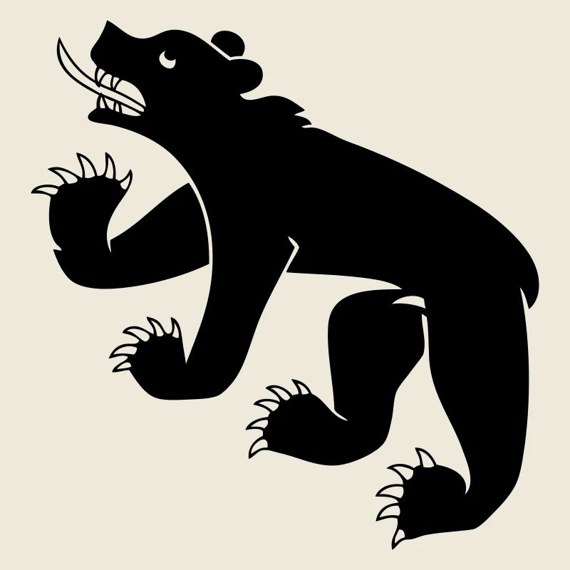 dessin d'un ours symbole drapeau de Berne Suisse