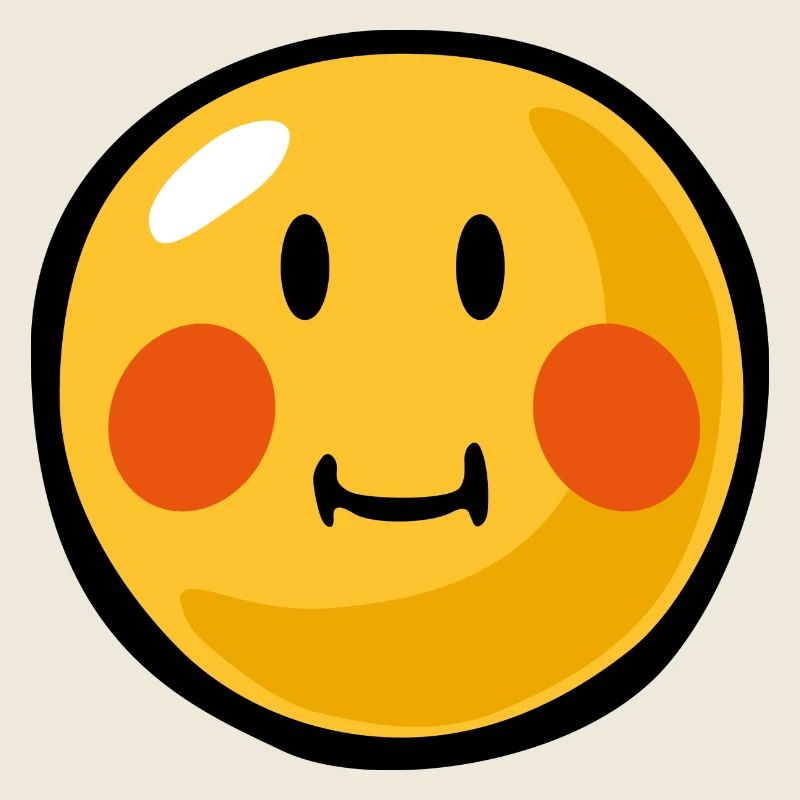 Smiley blushed