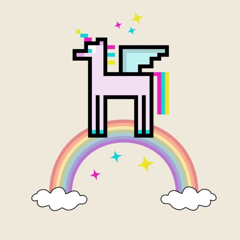 RetroEinhornRegenbogen