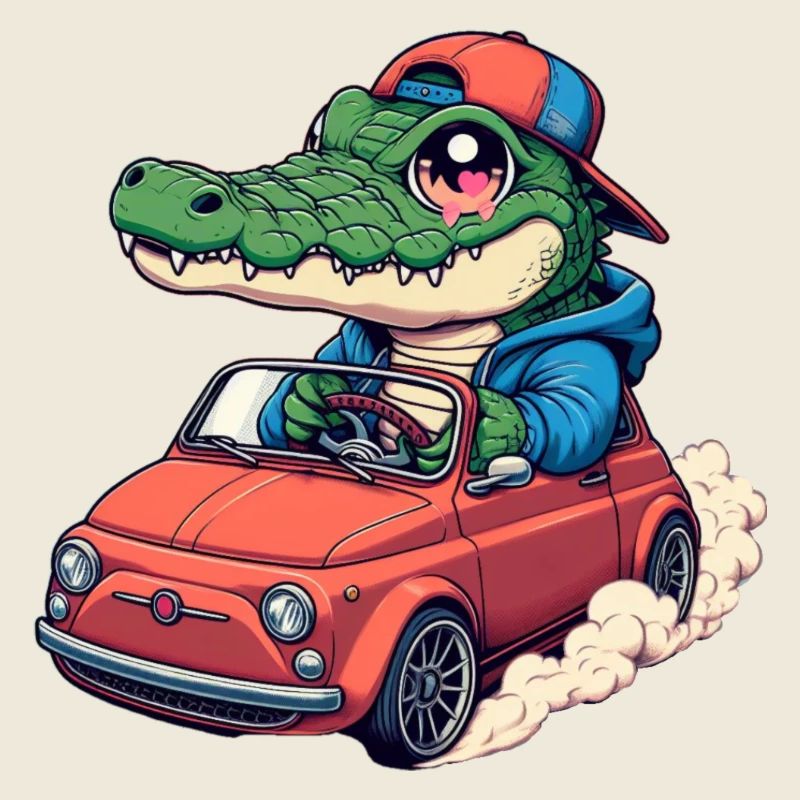 Krokodil-Auto
