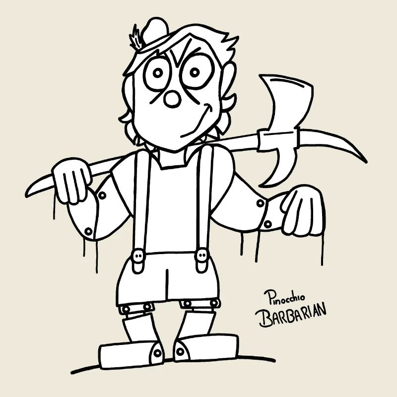 Marionnette en barbare (blanc)