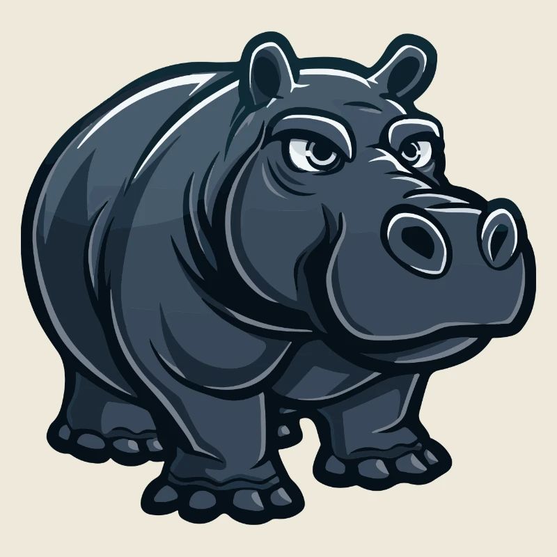 Bande dessinée hippopotame