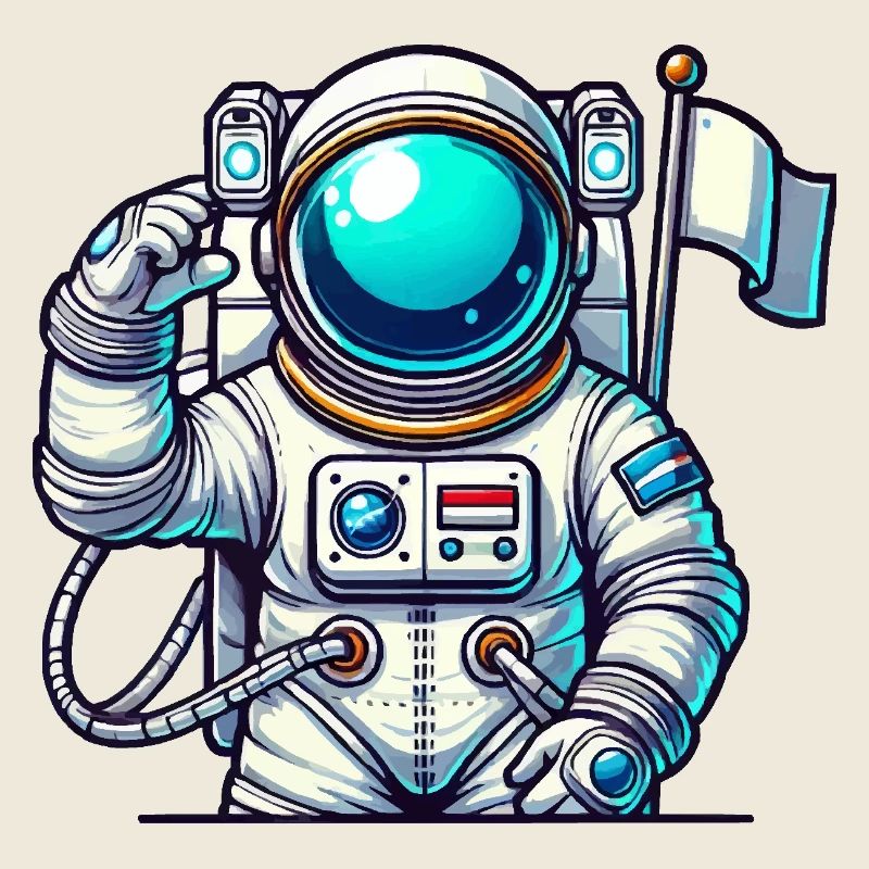 Astronaute de bande dessinée de l’espace