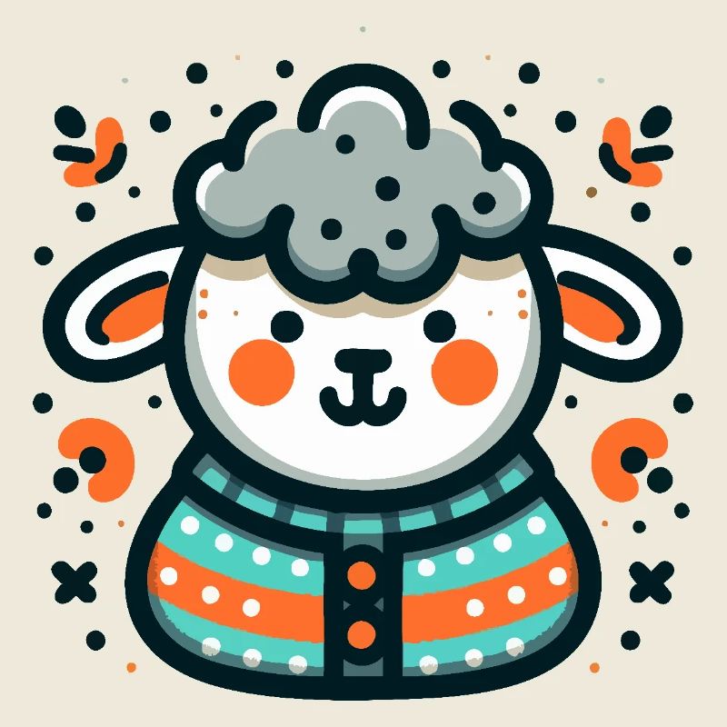 Süßes Schaf im Pullover