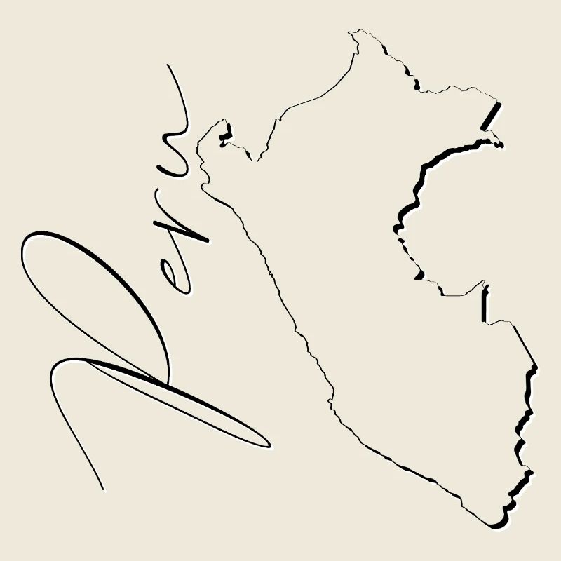 Peru map as outline EN