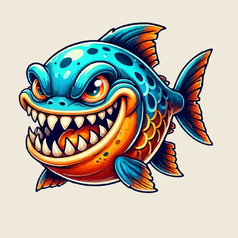 Piranha Comic Fish