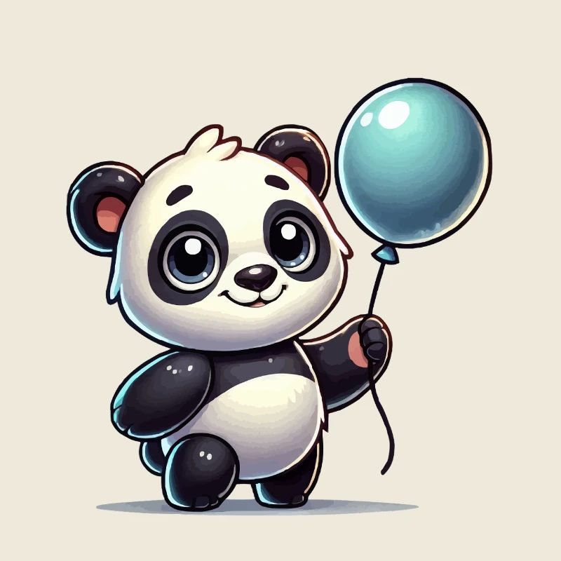 panda comic ballon