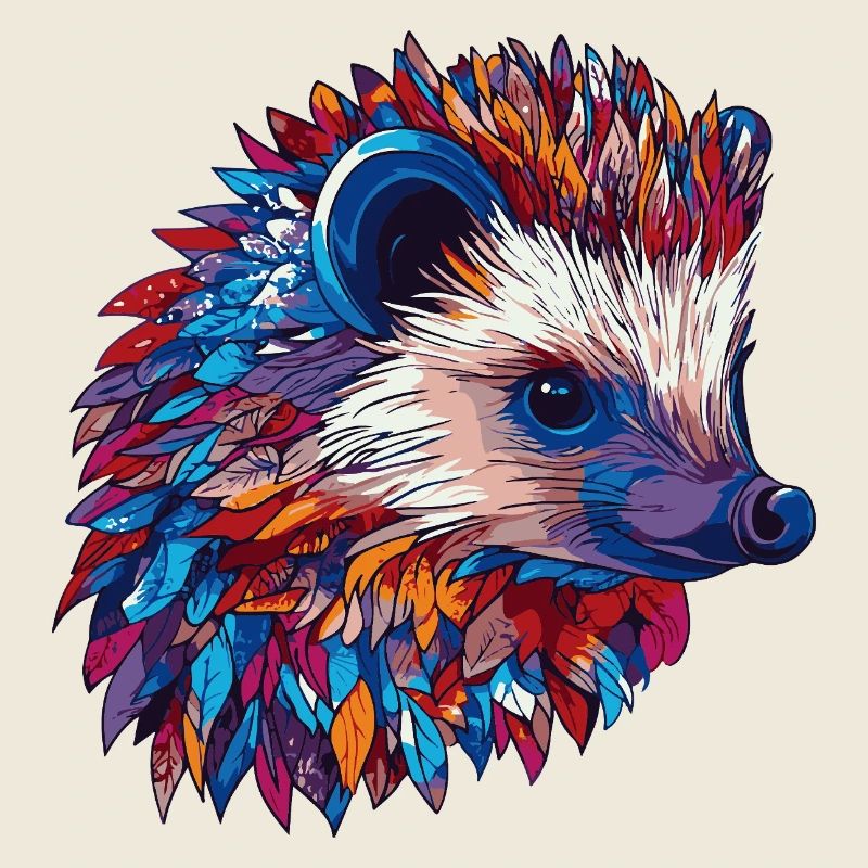 hérisson coloré