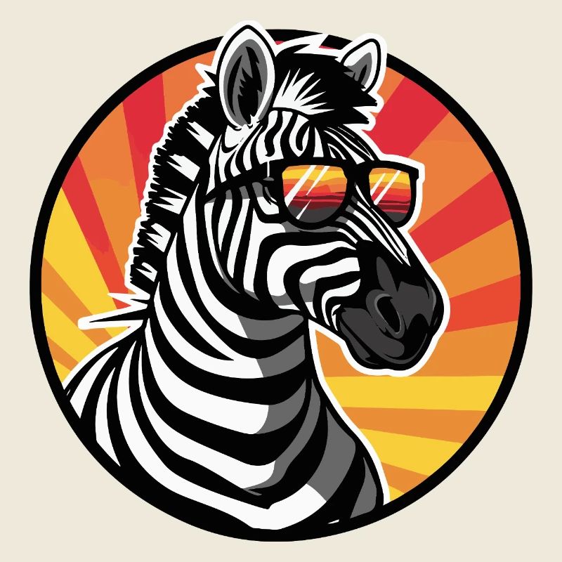 Zebra Comic Cool Sommer