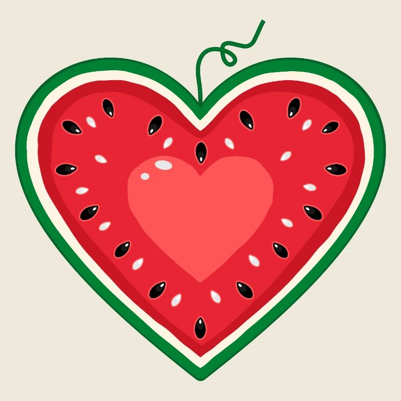 Conception de pastèque comme un cœur