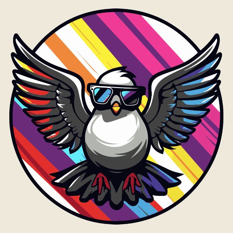 Taube Vogel Cool Comic