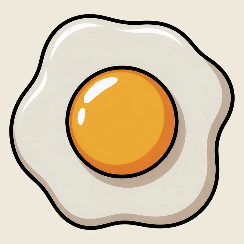 Fried Egg Graphic Egg yolk Egg whites Breakfast