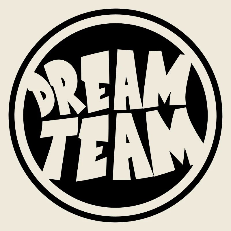 Circle round logo stamp graffiti dream team's frie