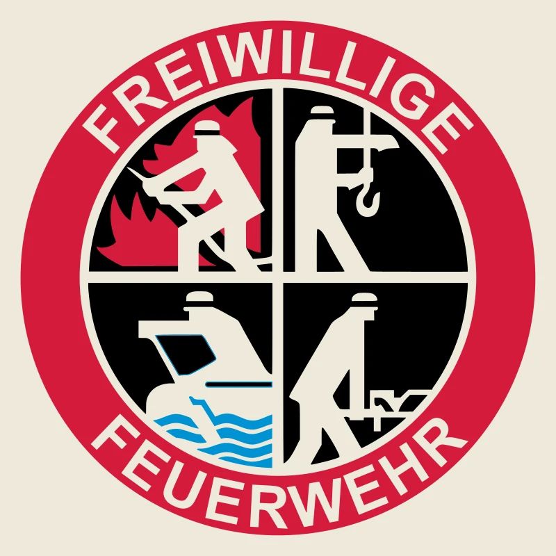 Freiwillige Feuerwehr Logo 3farbig