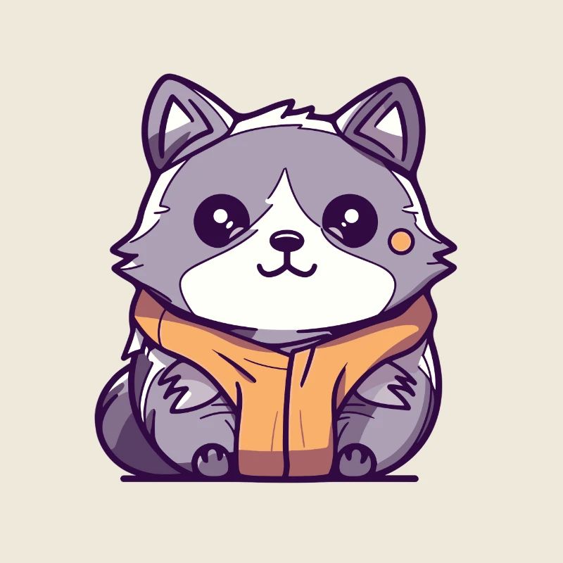 Waschbär - Kawaii Style