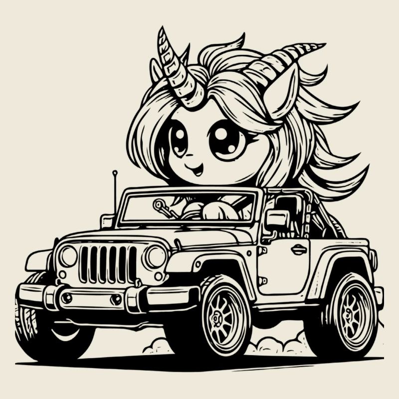 Einhorn-Auto Kawaii