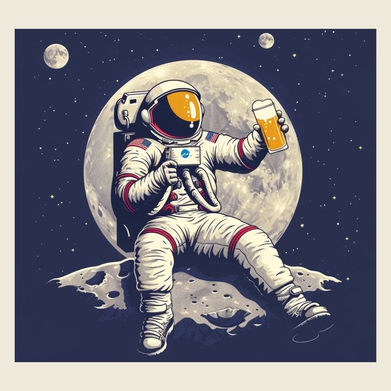 ASTRONAUTE PLAGE BIERE