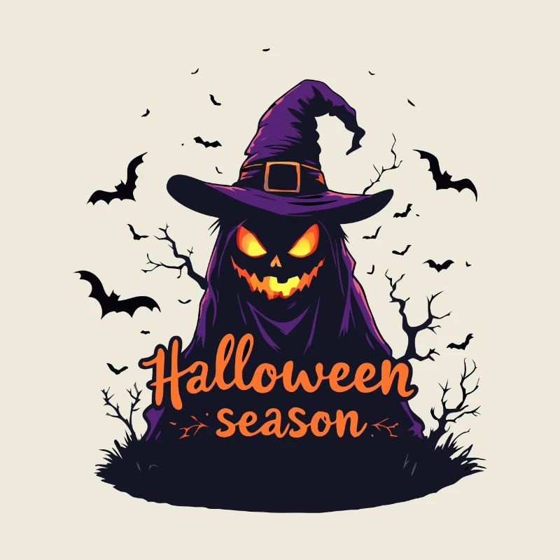 Conception de la saison d’Halloween – Evil Jack-o'-Lantern Wit