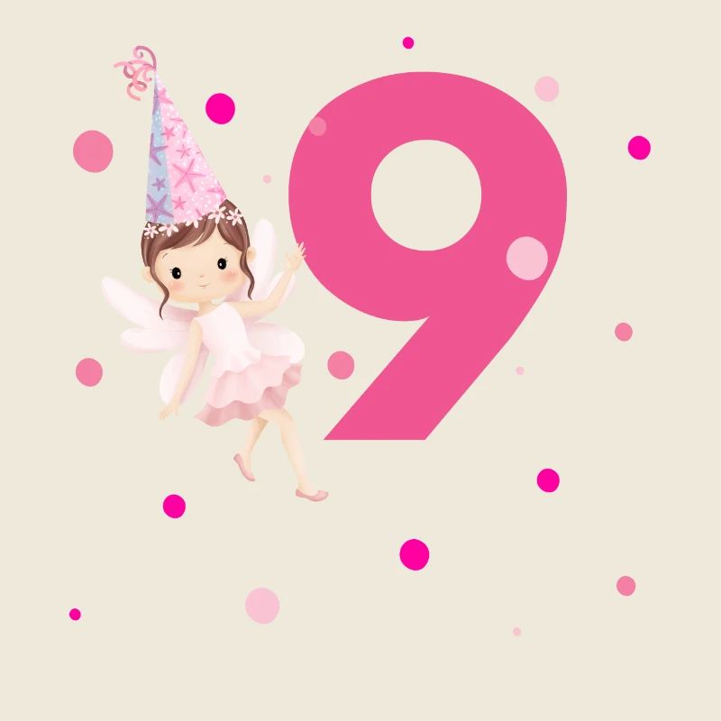 9e anniversaire fée rose