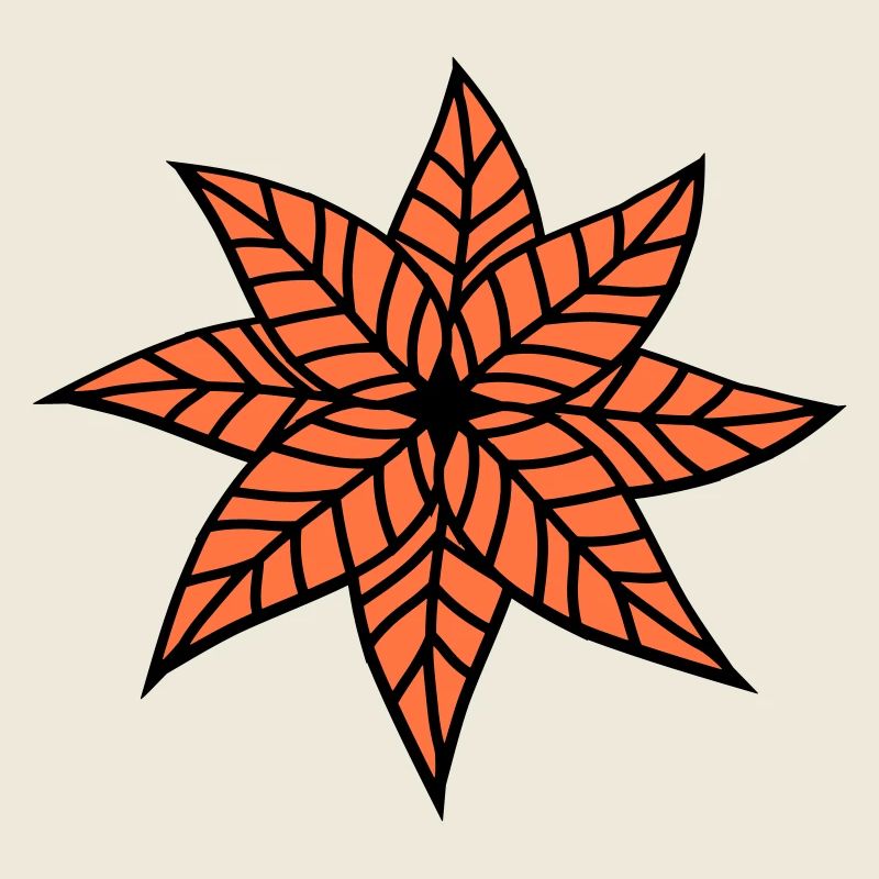 Kleines Stern Blatt Braun Hübsch Herbst Blättchen