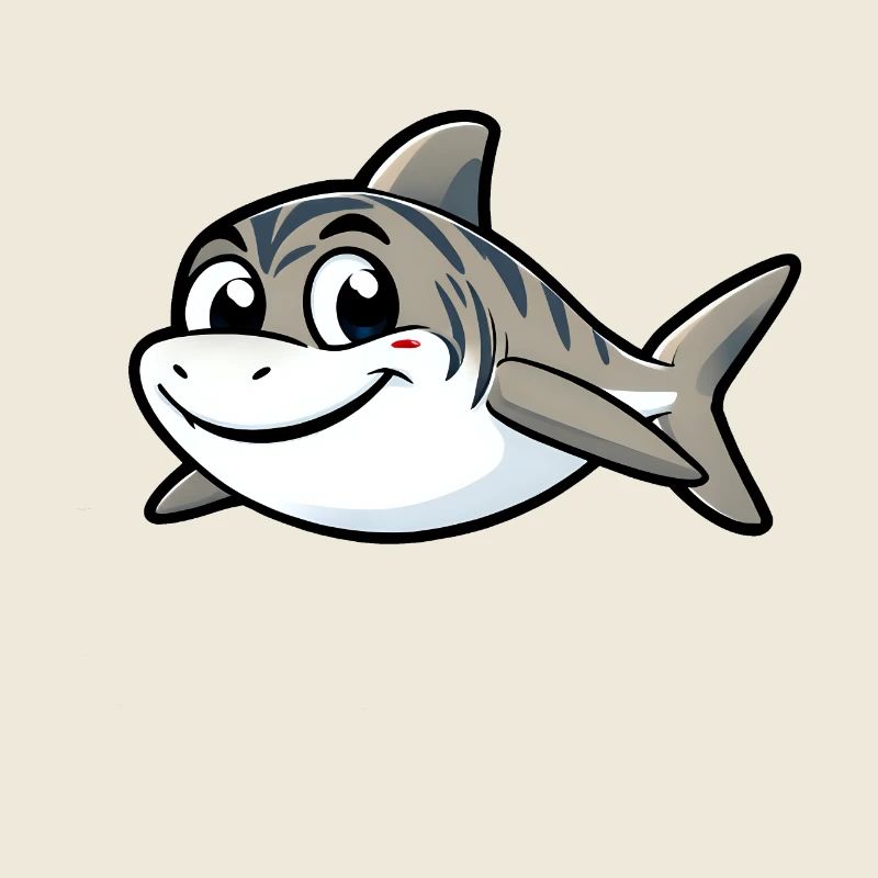 Requin de dessin animé joyeux