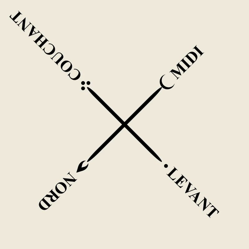 Compass rose from the quarries under Paris