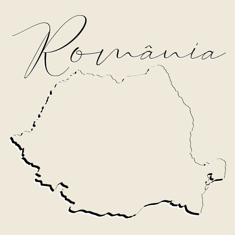 Romania map as outline RO