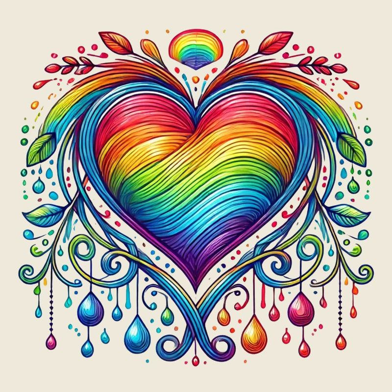 Regenbogen Herz