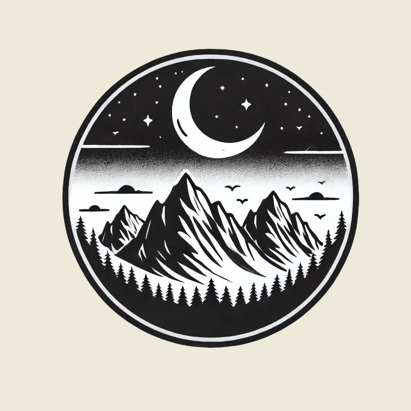 Mountains at night
