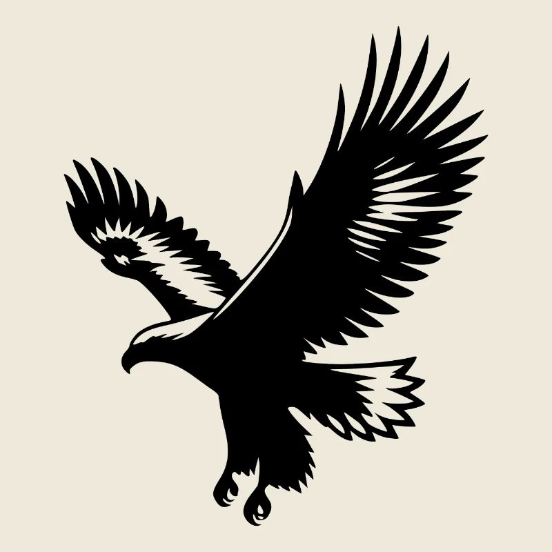 Beautiful Flying Eagle Tattoo Style